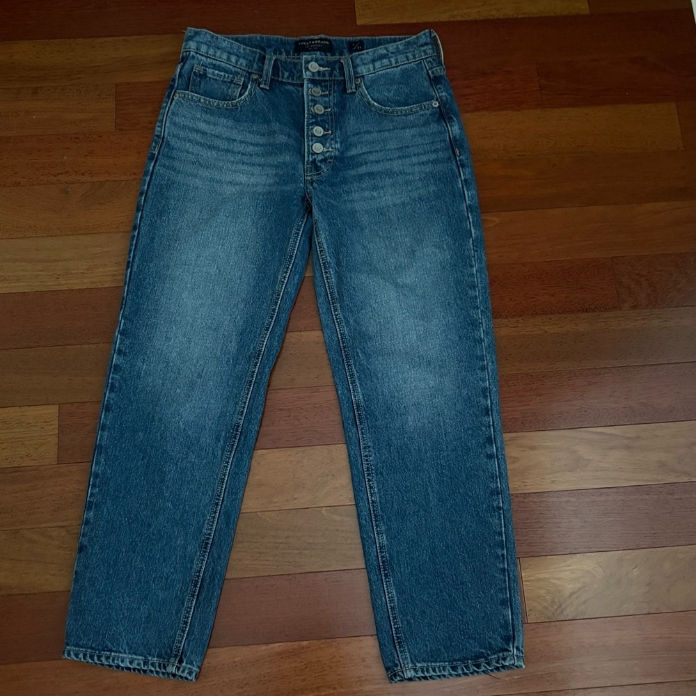 Lucky Brand Womens Boy Mid Rise Relaxed Jeans Size 2/ 26 Dark Wash